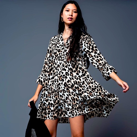 ❤️ **SOLD** New Leopard Shirt Dress - Picture 6 of 9